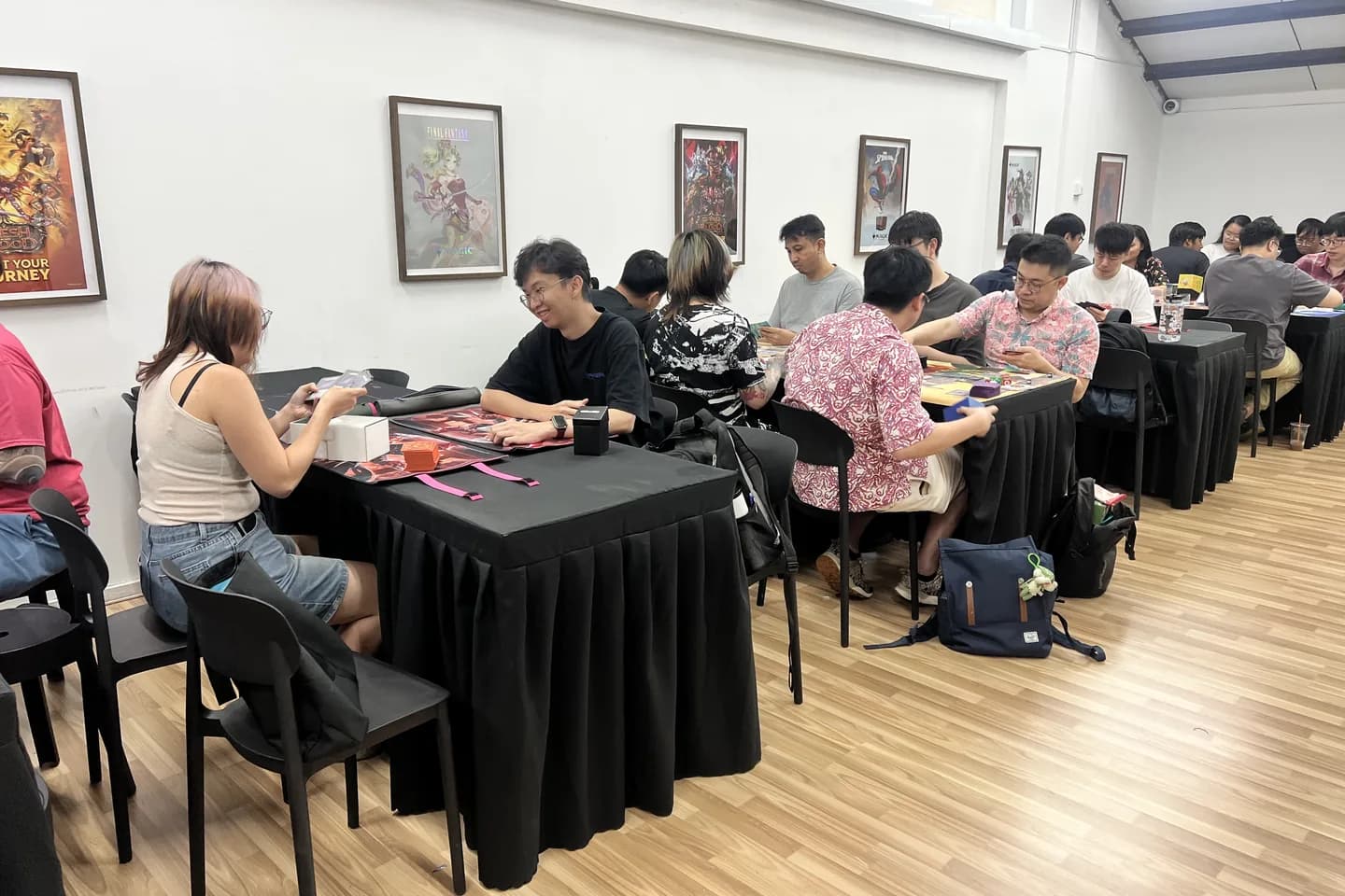 Play tables filled during an event night.