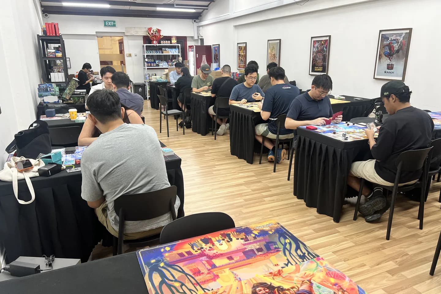 The tournament room packed on a weekend.