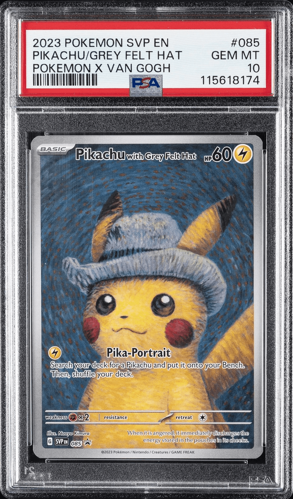 Van Gogh Pikachu PSA 10
